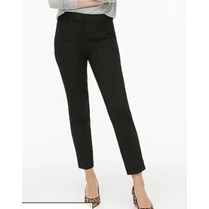 J Crew Womens Tailored Wool Pants Size 0 Black Pull On Mid Rise B5850